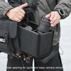 Cwatcun D115 Shoulder Crossbody Waterproof Leather Film DSLR Camera Bag, Color: Black Large