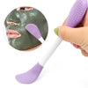 2pcs Dual Head Silicone Face Mask Brush Face Cleansing Massage Brush Mud Mask Applicator(Pink)