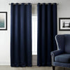 High-precision Curtain Shade Cloth Insulation Solid Curtain, Size:140x175(Dark Blue)