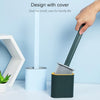 Household Long Handle Soft Plastic Gap Toilet Brush TPR Decontamination Cleaning Brush(Green)