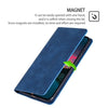 For Samsung Galaxy S25+ 5G Skin Feel Magnetic Leather Phone Case(Blue)