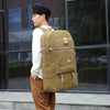 LIJIEBAO Outdoor Shoulder Bag Canvas Durable Travel Backpack Men Retro Casual Computer Bag(Army Green)