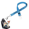 Reflective Dog Car Seat Belt, Telescopic, Light Blue