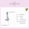 S925 Sterling Silver Butterfly Girl Pendant DIY Bracelet Necklace Accessories