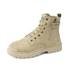 Men Martin Boots Motorcycle Leather Boots High Top Work Boots, Size: 41(XFS-8606 Khaki)