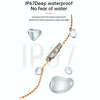 WS-E9 Ultra 2.2 inch IP67 Waterproof Metal Buckle Ocean Silicone Band Smart Watch, Support Heart Rate / NFC(Silver)