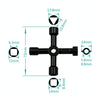 Elevator Water Meter Valve Cross Key Inner Triangle Wrench, Style: A Black