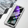 For Samsung Galaxy Z Fold2 5G Full Body Electroplating Hinge Phone Case with Stylus(Silver)