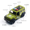 1:36 Off-road Police Car Ambulance Model Boy Car Toy With Sound and Light(Green)