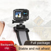 RUIGPRO Hook and Loop Fastener Backpack Rec-Mounts Clip Clamp Mount with Screw for GoPro, Insta360, DJI and Other Action Cameras(Black)