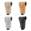 Universal Nonslip Breathable Genuine Leather Car Gear Shift Knob Cover(Black)