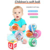 1808B-1 Children Soft Leather Ball Cartoon Pattern Solid Cotton-Filled Sponge Ball