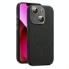 For iPhone 13 AG Fine Hole Liquid Silicone MagSafe Magnetic Phone Case(Black)