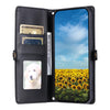 For Redmi Note 13 4G Global Wallet Multi-card Slot Leather Phone Case with Lanyard(Black)
