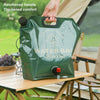 AOTU AT6667 Outdoor Large Capacity Water Bottle 9L Portable Folding Water Bottle Camping Car Drink Barrel(Army Green)