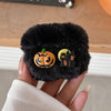 For AirPods 3 Christmas Series Plush Earphone Protective Soft Case(Pumpkin House)