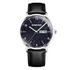BINBOND B3820 30M Waterproof Ultra-thin Quartz Luminous Starry Watch, Color: Black Leather-White-Starry