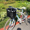 Bicycle Front Bag Basket Aluminum Alloy Foldable Basket, Size:L(Black)