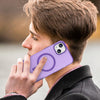 For iPhone 13 MagSafe Frosted Translucent TPU + PC Full Coverage Phone Case(Dark Purple)
