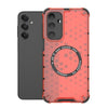 For Samsung Galaxy A16 5G Honeycomb Magnetic Ring Shockproof Phone Case(Red)