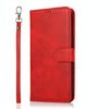 For Samsung Galaxy S22 Ultra 5G Calf Texture 2 in 1 Detachable Magnetic Back Cover Leather Case(Red)