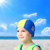 1101 Middle Age Children Deepen Summer Sun Protection Swimming Caps(Yellow)