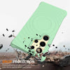 For Samsung Galaxy S25 Ultra 5G Wave Texture MagSafe Magnetic Liquid Silicone Phone Case(Green)