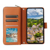 For Samsung Galaxy S22 5G Nine-card Slots Zipper Wallet Bag Leather Phone Case(Brown)