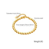OPK GS1490 Simple Chain Stainless Steel Bracelet, Color: Steel Color