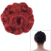 Wig Ball Head Flower Hairpin Hair Bag Wig Headband for Bride(Red)