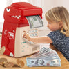 16.5 x 12 x 20.5cm Kids Cartoon Dinosaur Password Coin Bank Automatic Rolling Coin Bank Toys(Red)