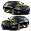 D-1037 Striped Car Sticker Car Side Door Cover Rearview Mirror Combination Sticker(Yellow)