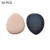 20 PCS Black Mini Leather Wet and Dry Makeup Finger Puff