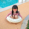 Thickened Children Swimming Ring Inflatable Underarm Ring 58cm(Cherry)