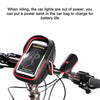 WHEEL UP Anti-splashing Touch Screen Bicycle Mobile Phone Bag Mountain Bike Front Beam Bag Riding Handlebar Bag, Style:Black and Red