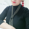 Gun Black Diamond on Black Women Sequined Rhinestone Bow Tie Dance Costume Accessories