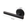 T-shaped Household Wall-mounted Towel Rack Bathroom Towel Bar(Black)