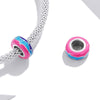 S925 Sterling Silver Cyberpunk Circle Beads DIY Bracelet Necklace Accessories