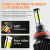 M6 H8 / H9 / H11 2 PCS DC9-36V / 25W / 6000K / 2500LM IP68 Waterproof Car LED Headlight(Cold White Light)