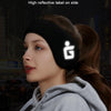 Plus Velvet Autumn Ladies Outdoor Luminous Warm Earmuffs Forehead Protection Cold Ear Cover, Size: Free Size( Black)