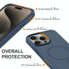 For iPhone 13 Pro Max Shockproof MagSafe Armor PC Hybrid TPU Phone Case(Ink Blue)
