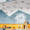 40x60cm Wardrobe Clothing Identifies Wall Stickers