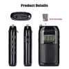 K-605 Portable FM / AM / SW Full Band Stereo Radio, Support TF Card (Black)