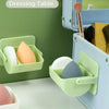 4pcs Powder Puff Egg Storage Box Breathable Wall Mounted Plastic Case(Green)