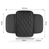 Car Armrest Box Leather Storage Heightening Pad(Black)