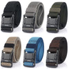 AWMN Men Outdoor Metal Buckle Elastic Nylon Belt, Length: 120cm(Twill Army Green)