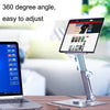 JUNDNE H06 Desktop Folding Phone Stand Portable Telescopic Rotary Tablet Stand(Deep Grey)