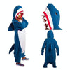 Winter Adults Pajamas Sets Cartoon Warm Flannel Hooded Sleepwear, Size:M(Shark)