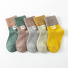 5 Pairs / Pack Spring And Summer Children Socks Combed Cotton Tube Socks M(Stars)