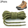 2 Pairs Round High Density Weaving Shoe Laces Outdoor Hiking Slip Rope Sneakers Boot Shoelace, Length:120cm(Army Green-Brown)